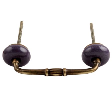 Purple Crackle Ceramic Bridge Handle